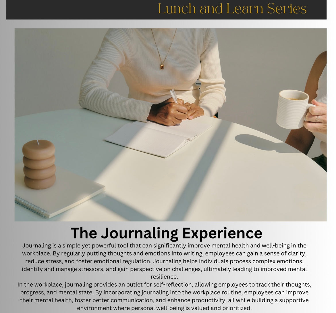 I Am Me Unapologetically, Kasia Harry, mental wellness consultant, mental health lunch and lunch series for journaling in the workplace.