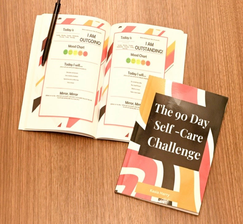 I Am Me Unapologetically, Kasia Harry, mental wellness, mental health, 90 day self care challenge, journals for beginners